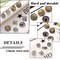 Metal Buttons 80 Pieces Antique Silver and Bronze Color for Sewing DIY Crafts Sewing Decorations, Mixed Vintage Style Flower Round Buttons
